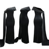Street Women Diamonds Rhinestones Skew Collar Bodycon Maxi Long Dress Fall Vacation Evening Party Dresses Vestidos