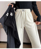 High Waist Retro Corduroy Stripe Women's Pants Fall Straight Causal Full Length Vintage Pockets All Match Japanese Y2k Trousers