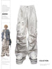 Women Off White Baggy Cargo Pants Vintage Harajuku Y2k Aesthetic Oversize Parachute Pants High Waist Wide Trousers 2000s Clothes