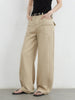 Women Jeans Solid Loose Casual Split Wide Leg Denim Pant Workwear Female Trousers Spring Autumn