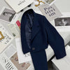 Autumn Solid Color Cropped Suit Jacket for Women Turn Down Collar Single Button Blazer Female Casual Office Lady Blazers Coat