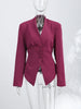 Solid Pleated Women's Jacket Chic V-neck Waist Cinched Single Breasted Tie Up Full Sleeve Coats Lady Autumn Woman Outerwear