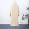 Chic Stand Collar Long Woolen Coats Women Loose Puff Sleeve Single Breasted Solid Warm Overcoat Autumn Winter Lady Outwear
