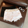 Sexy Lace Patchwork Low-Waist Shorts Women Korean Slim Short Sexy Denim Pants Black White Y2K Club Wear Jean Shorts