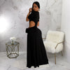 Women O-neck High Split Ruched Bodycon Midi Maxi Dress Fall Street Evening Party Club Vestidos Sexy Long Dresses