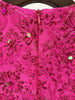 High Street Designer Stylish Dress Women's Beaded Floral Jacquard Trimmed Dress