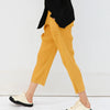 Pleated Basics Ankle-Length Pencil Pants Women Causal Sports Pants