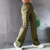 Women Baggy Joggers Pants Casual Communte Female Chic Straight Cargo Pant Elastic High Waist Elegant Oversized Trousers