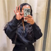Solid Color Jacket Flared Trousers Woman Set Round Neck Zipper Jackets High Waist Long Pants Casual Versatile Women's Sets