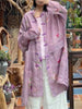 Spring Retro Print Ramie Loose Women Thin Wind Coats Leisure Long Trench Vintage Chinese Style Coat