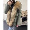 White Duck Down Jacket Winter Women Warm Loose Coat Natural Real Fox Fur Collar Thick Outerwear Parkas