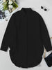 Solid Mini Party Prom White Mini Dresses Women Falbala Lapel Long Sleeve Casual Shirts Casual Vintage Blouses