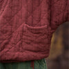 Winter Chinese Style Parkas For Women Bandage Plus Cotton Coats Long Sleeve Loose Pockets Vintage Cotton Parkas