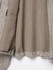 Autumn Women Plaid Hooded Cropped Jacket Zipper Drawstring Hem Long Sleeve Loose Casual Outerwear Lady Outfit