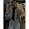 Retro Woolen Coat Japanese Korean Jacket Women Spring Autumn Winter Hooded Outcoat Cardigan Overcoat Top Ladies