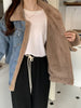 Add Velvet Padded Warm Denim Jacket Female Winter Long Sleeve Short Coat Lamb Cashmere Cotton-padded Jacket Female