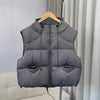 Autumn Winter Soft Puffs Cotton Vest Jacket Women Loose Thicken Warm Hooded Waistcoat Coat Female Casual Ladies Tops