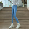 Women Stretch Jeans Lady Slim Skinny Pencil Jeans High Waist Vintage Pants Girls Leggings Straight Leg Korea Trousers