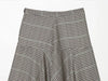 TFAFXY2026 Spring Casual Chic Women Checked Stand Collar Single Breasted Zipper Pockets Jacket Midi Skirt Street Set