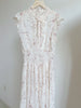 Kuzuwata Fresh Mid-length Print High Waist Robe Gentle Literary Lace Up Pleated Slim Mujer Japan Elegant Dress