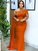 Street Women Diamonds Rhinestones Skew Collar Bodycon Maxi Long Dress Fall Vacation Evening Party Dresses Vestidos