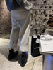 Women Casual Loose Pockets Woolen Suit Pants Autumn Winter High Waist Thicken Korean Ladies Solid Harem Trousers WP49