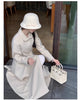 Winter Long Wool & Blends Coat for Women Chic Elegant Womans Clothing Skirted Woolen Overcoat