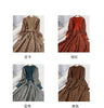 Autumn Winter Korean Patchwork Bandage Long Sleeved Knitted Dress Women's Slim Sweet Corduroy Flower Dresses