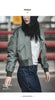 Women's MA-1 Cotton-padded Cropped Jacket Thickened Windproof Casual Winter Outwear Blue Baseball Bomber Coats Female Tops