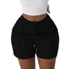 Women Sporty Activewear Draped Shorts Yoga Jogger Elastic Shorts