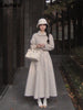 Winter Long Wool & Blends Coat for Women Chic Elegant Womans Clothing Skirted Woolen Overcoat