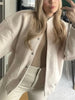 Woman Loose Gray Warm Baseball Jacket Autumn Casual Oversized Bomber Jacket Girls Vintage Thick Warm Outwear