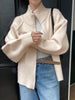 Lazy Style Sweater Jacket for Women Autumn Winter Thicken Warm Soft Knitted Cardigans Zipper Stand Collar Cardigan