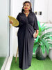 Sequin Plus Size African Party Dresses for Women Dashiki Ankara Wedding Evening Gown Elegant Christmas Muslim Maxi Dress