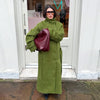 Vintage Large Lapel Tweed Long Coat Women Elegant Loose Double Breasted Belt Coats Lady Winter Classic Chic Street Overcoat