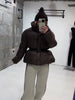 Elegant Cotton Warm Women's Jacket Autumn Winter Loose Full Sleeve Zipper Stand Collar Thicken Coats Waist Outwear Lady