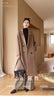 Notch Lapel Wool Coat Drop-Shoulder Women 100% Wool Loose Overcoat Double-Layers Autumn Winter Long Jacket Thick Trench Coat #24