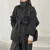 Autumn Winter Stand Collar Women's Double-faced Woolen Coat Korean Single Breasted Thick Overcoat DB5065