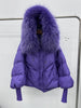 Women Winter Goose Down Jackets Real Fox Fur Collar Hooded Thick Natural Raccoon Fur Female Outwear Warm Loose Puffer Coats