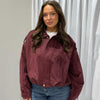 Suede Cropped Jacket Women's Bomber Jacket Oversized Batwing Sleeves Outerwears Lady Casual Loose Coat Street Style Jackets