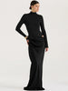 Autumn Long Sleeve Sexy Maxi Dress Women Hollow Out Turtleneck Ruched Bodycon Club Party Long Dresses Female