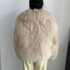 Women's Real Mongolian Fur Winter Coat Thick Warm Jacket with High-Quality Turndown Collar