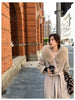 French Lazy Autumn Winter Hooded Double Faced Cashmere Coat Mid Length Real Fox Fur Collar Wool Warm Coat Women