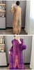 Red Pleated Hand-Cranked Floral Print Women's Long Dress Long Sleeve Elegant Temperament Elastic Loose Dresses 2DB4509