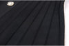 Sml Elastic Knitted Solid Color Flip Collar Button Back Zipper Large hem Pleated Casual Women's Dress