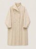 Women Autumn Long Trench Coat Chic Stand Collar Button Batwing Sleeve Oversize Jacket High Street Windproof Loose Outfit