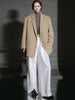 Herringbone Right Angled Shoulder Wool Blazer Coat Women, Ladies Autumn Winter Jacket