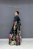 Printed Dress For Women O-neck Draped Lace Up Waist A-line Casual Vestido Robe Female Autumn 5R5279