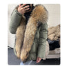 White Duck Down Jacket Winter Women Warm Loose Coat Natural Real Fox Fur Collar Thick Outerwear Parkas