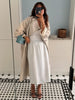 Lady Oversized Long Trench Women Coat Stand Collar Single Breasted Loose Wide Sleeve Casual Coats Autumn Winter Chic Jackets